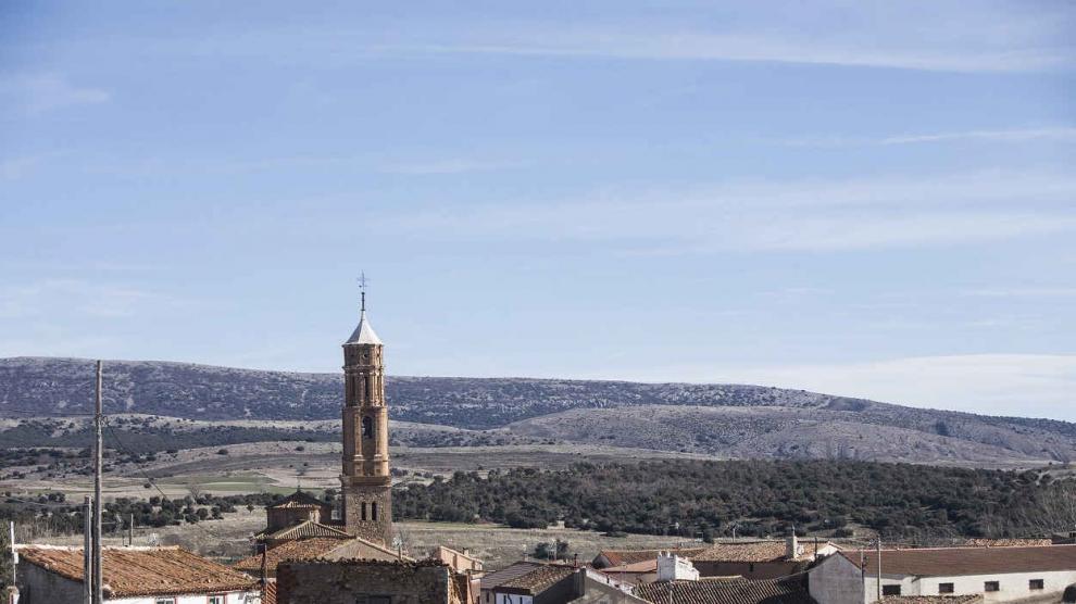 Vista de Ferreruela de Huerva, pueblo de Teruel