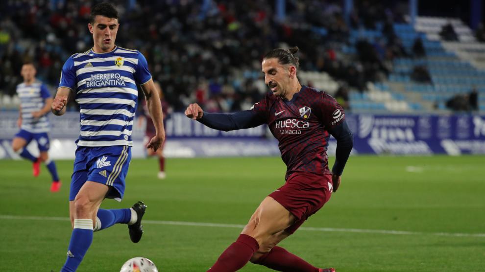 Marc Mateu, durante el partido con la Ponferradina.