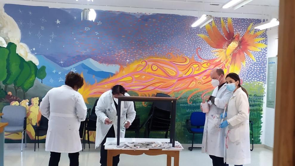 Formación en Arte Mural y restauración de Arcadia Fundación Agustín Serrate.