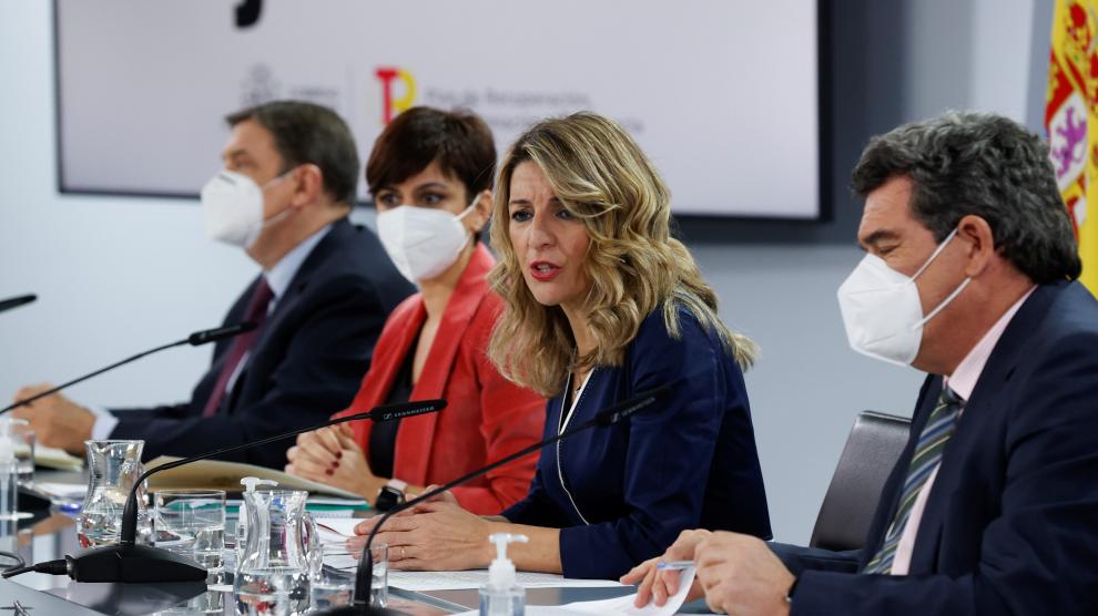 Intervención de Yolanda Díaz en la rueda de prensa del Consejo de Ministros