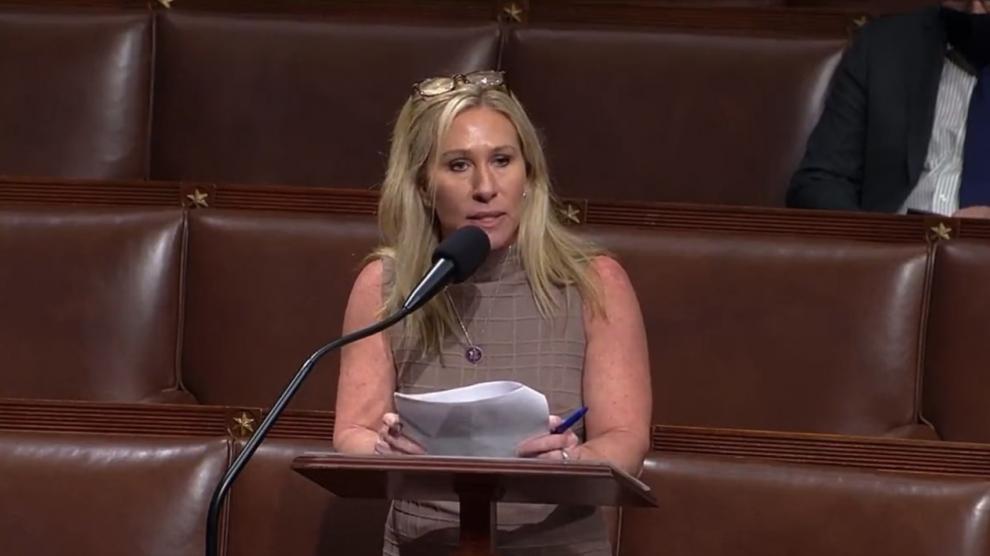 La congresista republicana Marjorie Taylor Greene.