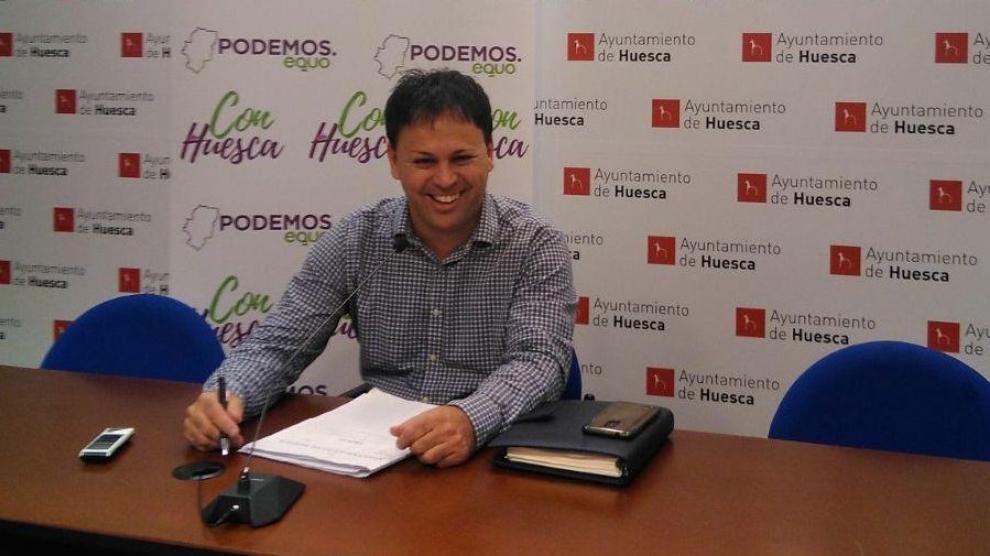 Óscar Sipán, portavoz de Con Huesca Podemos Equo.