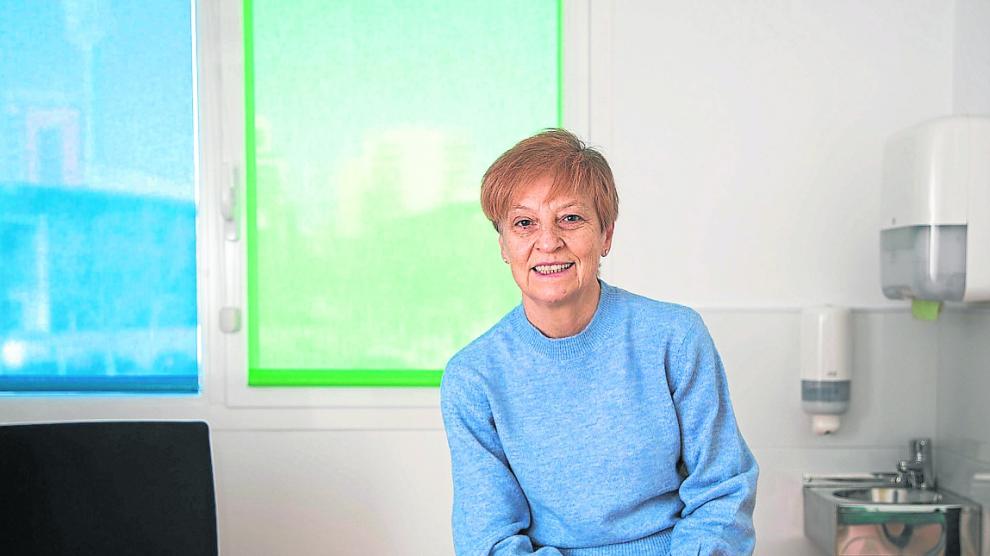 La oncopediatra Carlota Calvo, en la que fue su unidad en el Miguel Servet hasta su jubilación