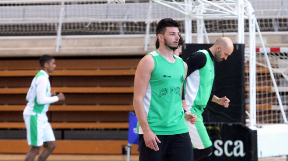 Njegos Sikiras, el miércoles durante el entrenamiento del equipo en el Palacio de Deportes.