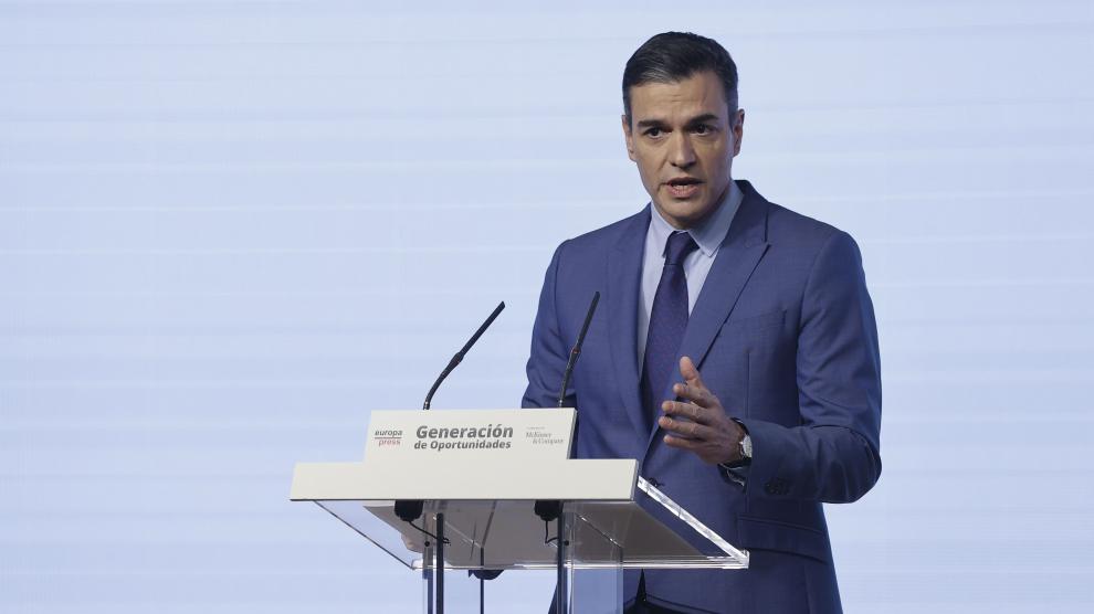 El presidente del Gobierno, Pedro Sánchez participa en el tercer encuentro 'Generación de Oportunidades'