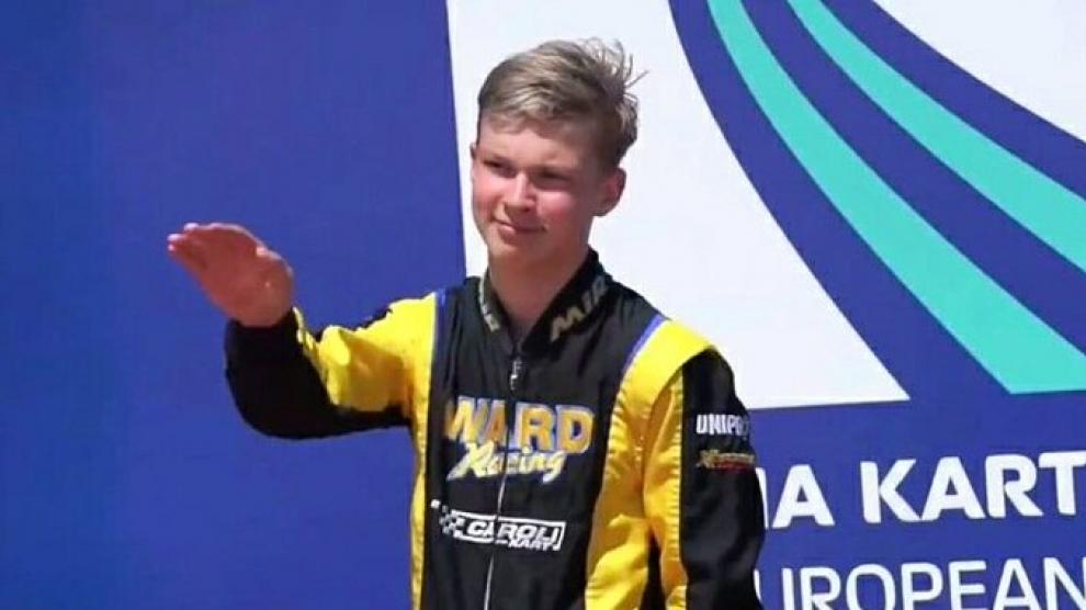Artem Severiukhin en el podio