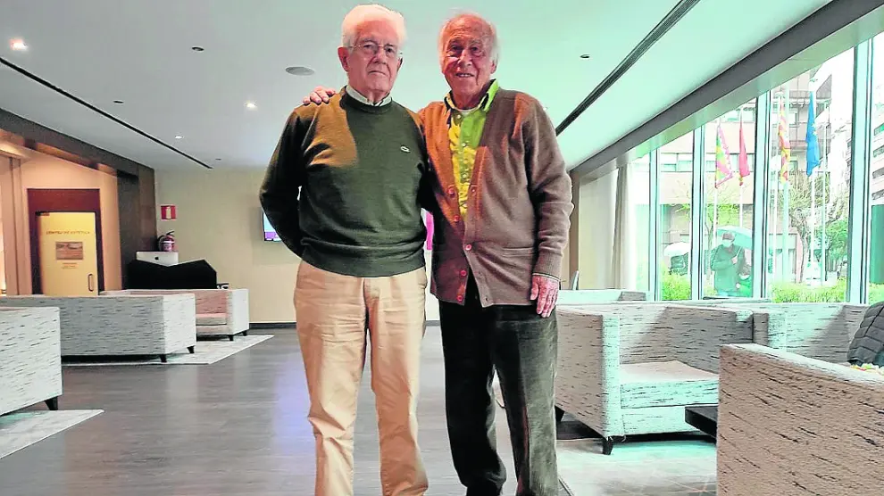 Raimundo Bambó y Ricardo Lapetra en el encuentro con DIARIO DEL ALTOARAGÓN.