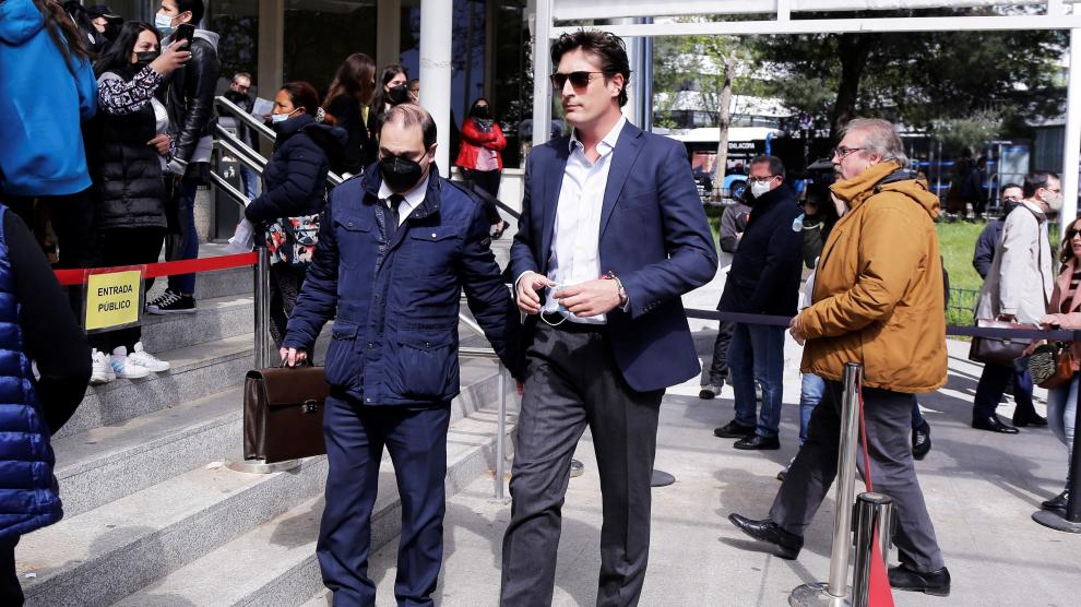 Luis Medina a su llegada a los Juzgados de Plaza Castilla para declarar en el caso de las mascarillas.