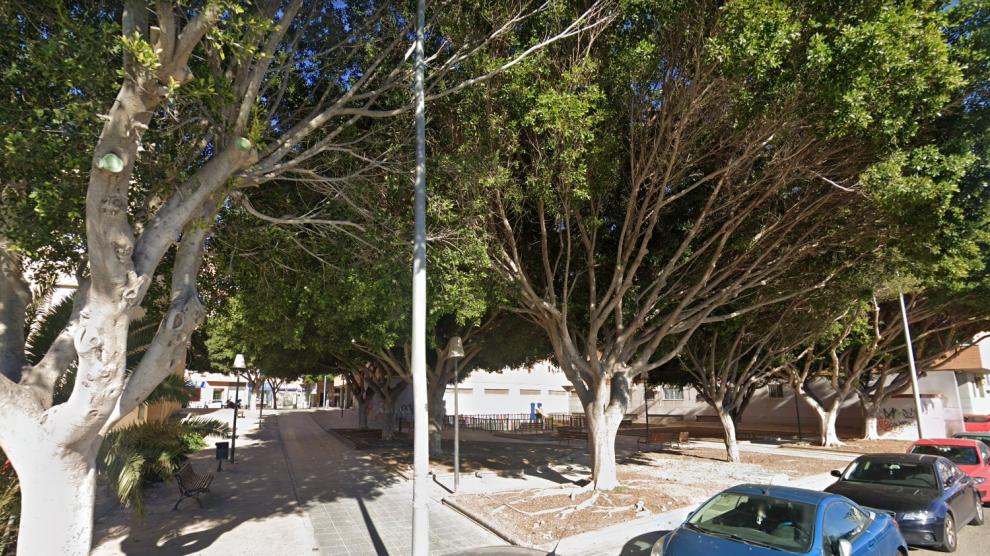 Parque en el que ocurrieron los hechos, en Almería.