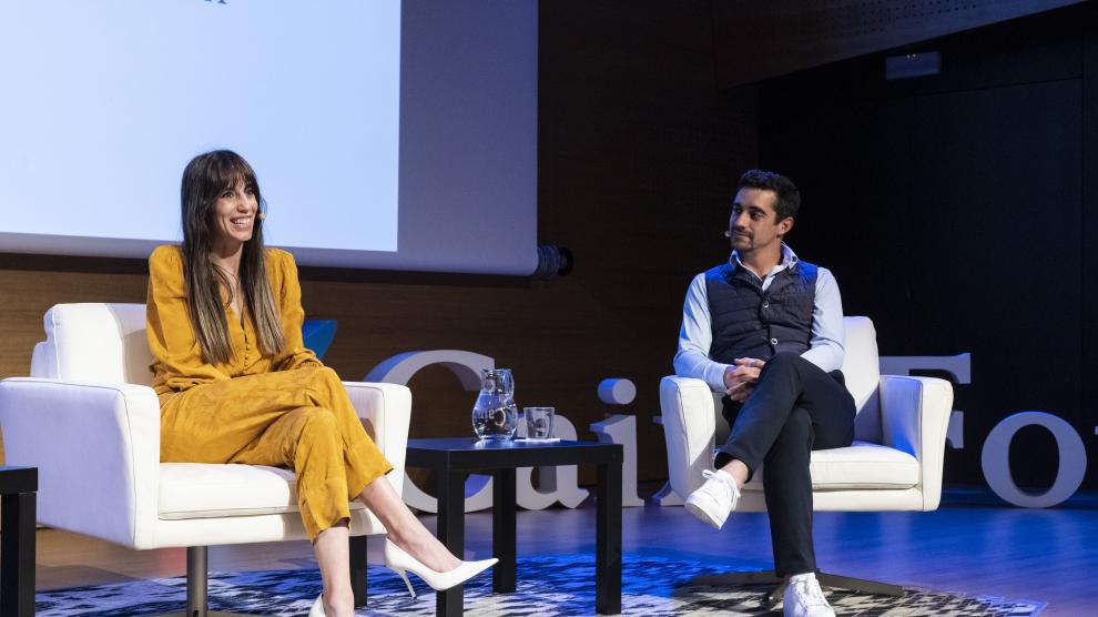 CICLO DE CONFERENCIAS EN EL CAIXA FORUM / ALMUDENA CID Y JAVIER FERNANDEZ / 27/04/2022 / FOTO : OLIVER DUCH[[[FOTOGRAFOS]]]