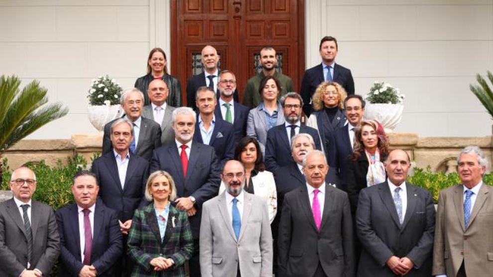 Lambán asistió este martes al Consejo Empresarial y Comité Ejecutivo de Ceoe Aragón.
