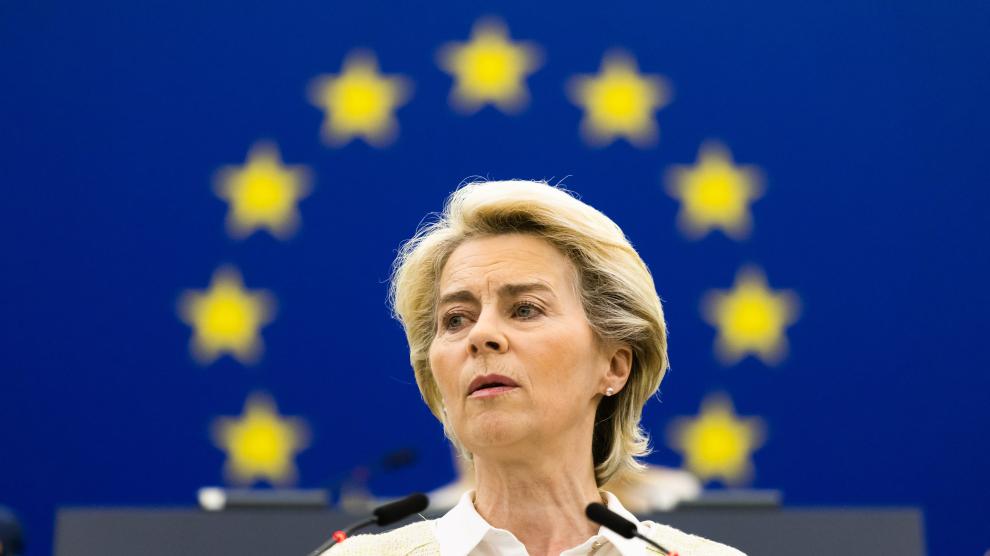 Ursula Von der Leyen en el el Parlamento Europeo.