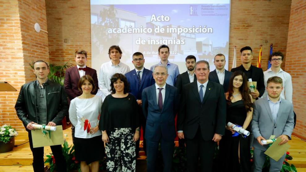 Graduados de Eupla premiados.