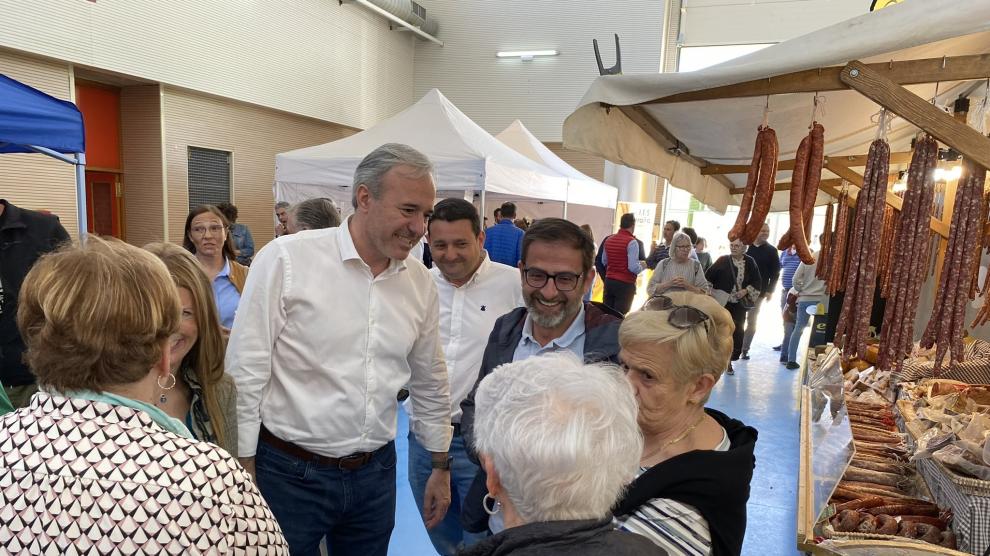 Jorge Azcón, en la Feria Ganadera y Comercial de Valderrobres este sábado