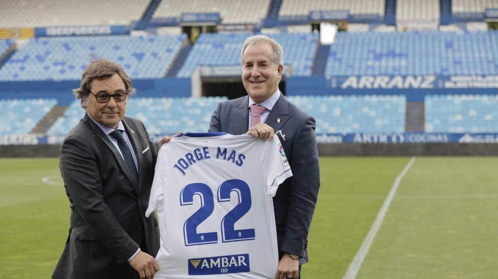 El empresario estadounidense Jorge Mas, en su presentación ante los medios de comunicación en La Romareda