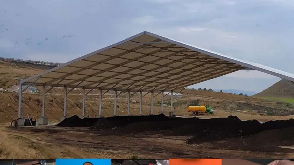 Planta de compostaje ubicada en Huesca.