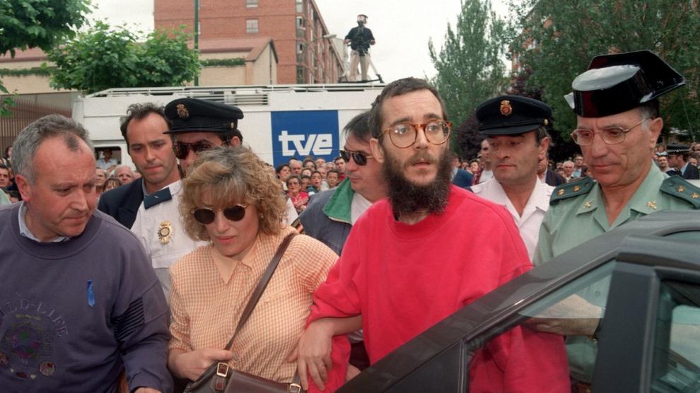 Ortega Lara, tras ser liberado el 1 de julio de 1997.