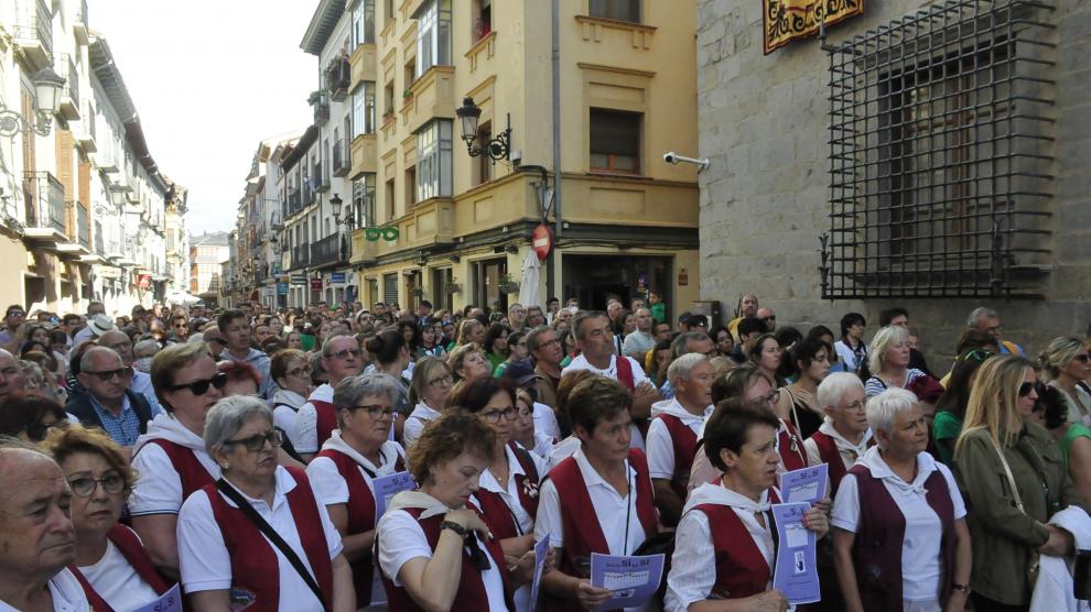 Acto de repulsa este lunes en Jaca contra una agresión sexual.