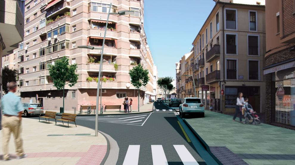 Así será la calle Sixto Celorrio de Zaragoza.