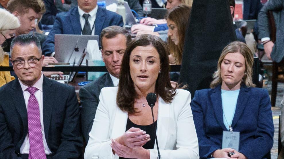 Cassidy Hutchinson, empleada de la Casa Blanca durante el mandato de Trump USA CAPITOL JANUARY 6 HEARING
