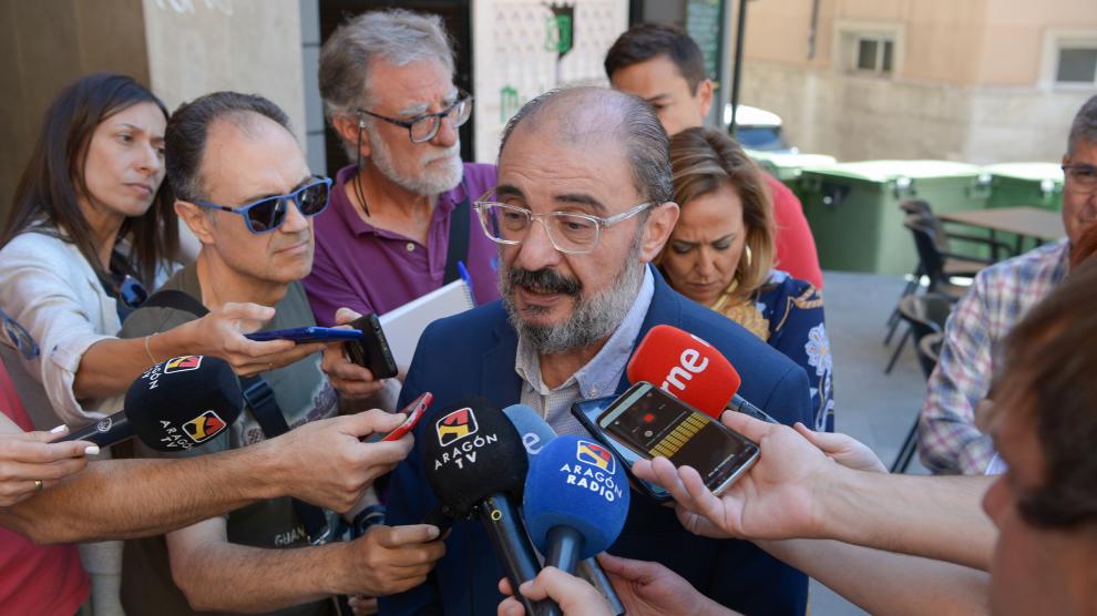 Javie Lambán anuncia en Teruel cambios en la normativa taurina para facilitar la celebración de festejos.