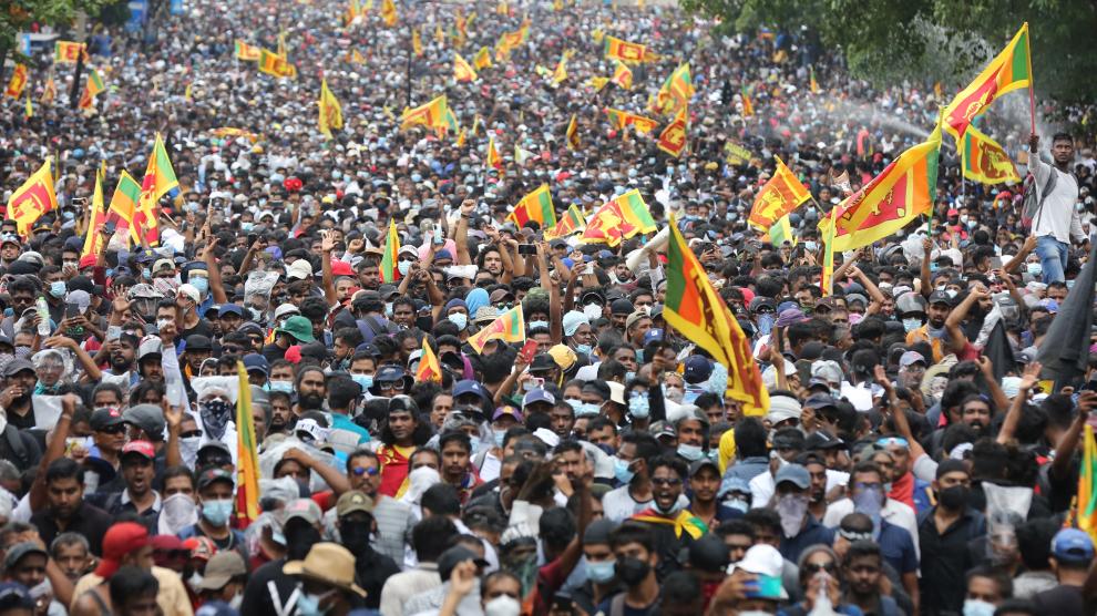 Las protestas antigubernamentales sacuden la capital de Sri Lanka