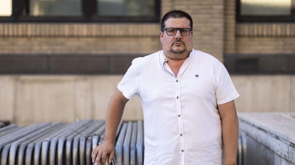 José Manuel Montañés, ayer en la plaza del Pilar