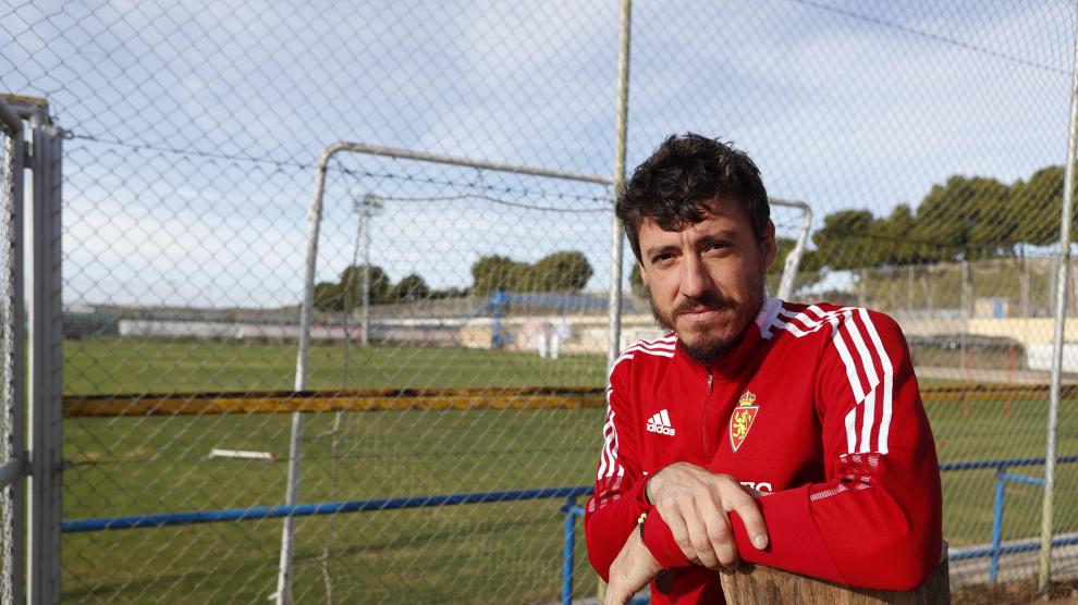 Cristian Álvarez, en la Ciudad Deportiva del Real Zaragoza.