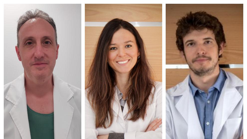 Los doctores Juan José Sevilla Tirado, Eva Mª Miñana Barrios y Néstor Gran Ubeira.
