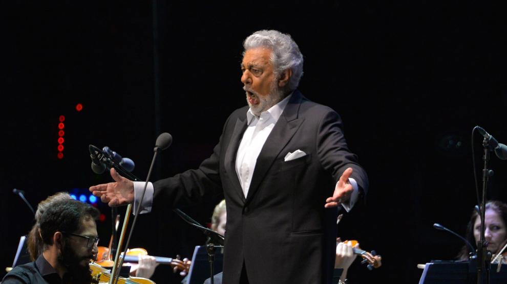 El tenor Placido Domingo durante su actuación el pasado lunes en Marbella.
