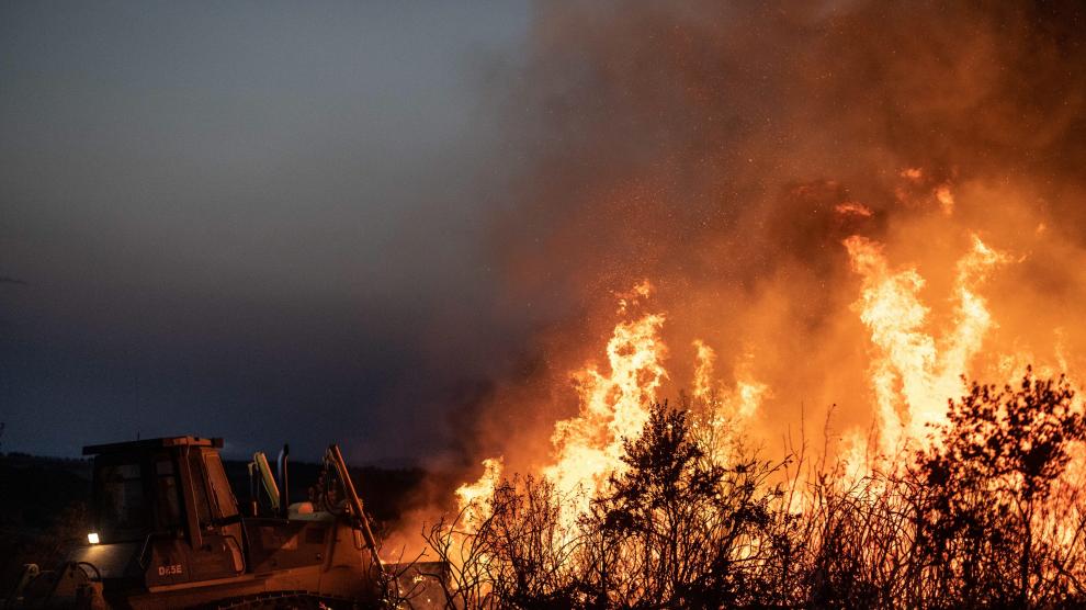 Continúa el el fuego en Losacio (Zamora).