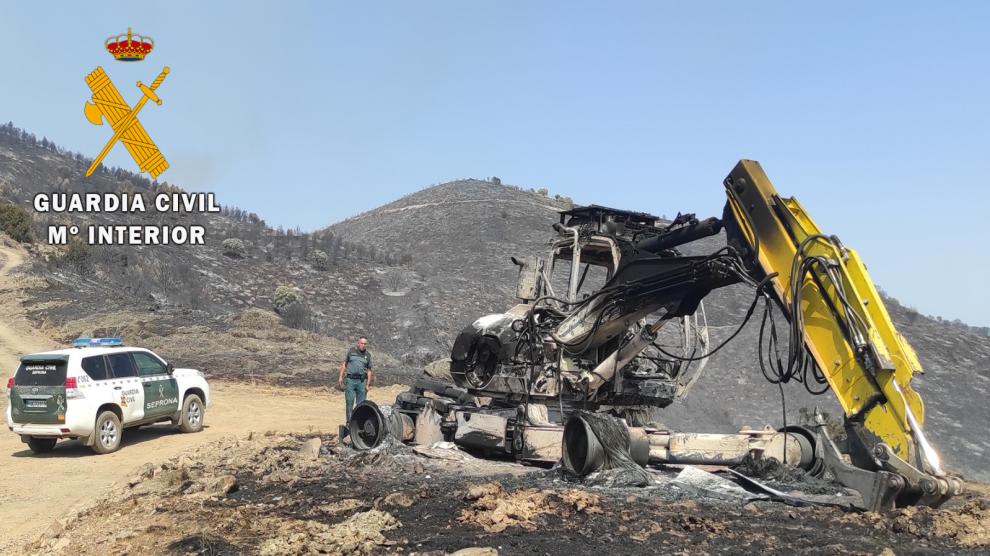 Investigación de las causas del incendio de Ateca.