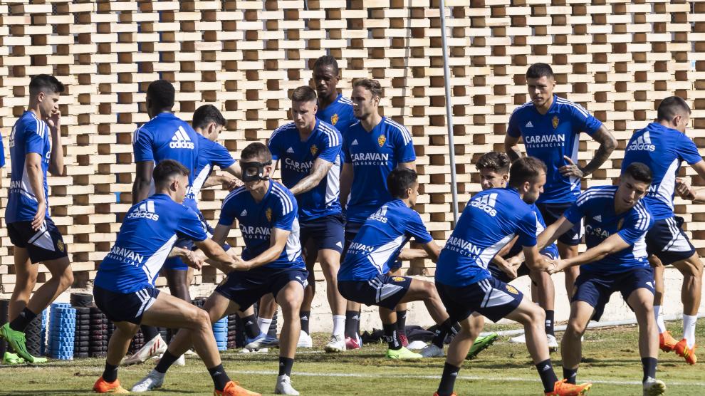 Entrenamiento del Real Zaragoza en la Ciudad Deportiva