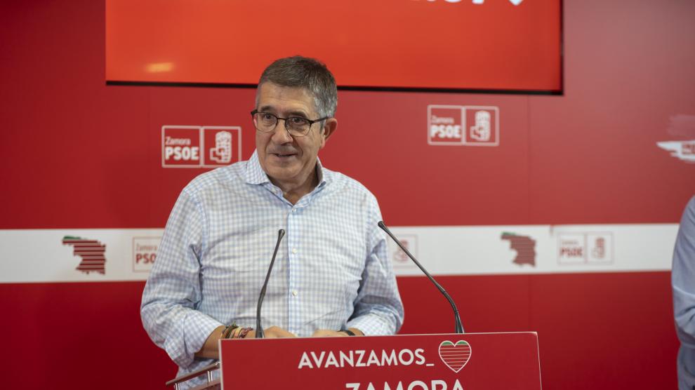 Patxi López, portavoz del PSOE en el Congreso de los Diputados, este viernes en Zamora.