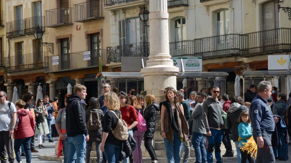 La plaza del Torico, punto neurálgico de la capital turolense.