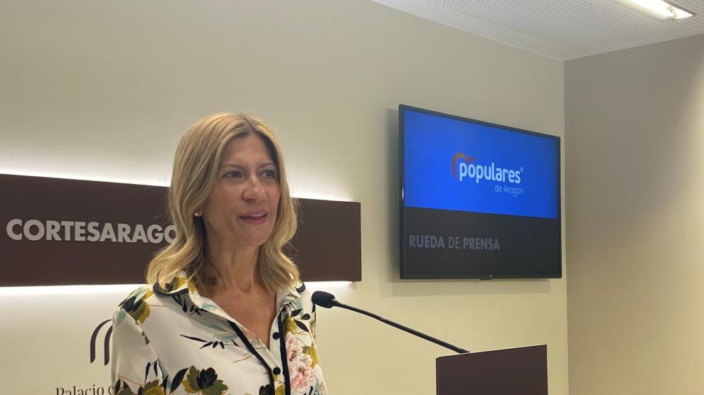 La portavoz popular, Mar Vaquero, compareció ayer en las Cortes para detallar la propuesta fiscal