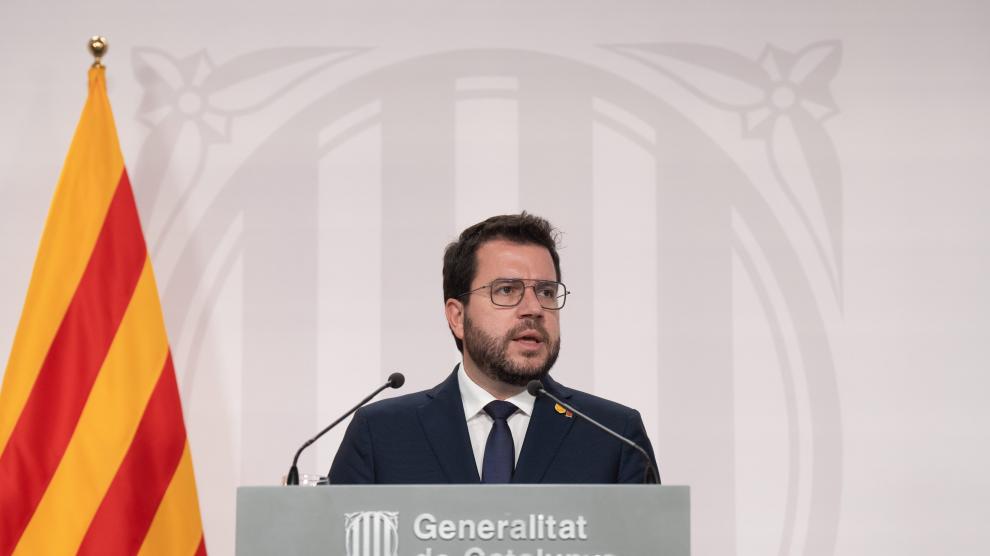 El presidente de la Generalitat, Pere Aragonès