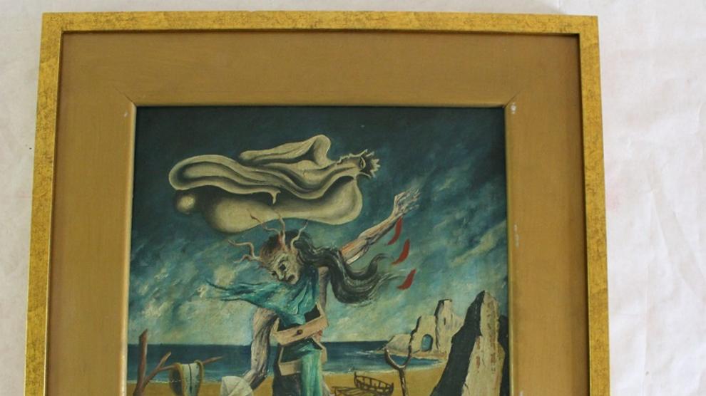 Una de las obras falsas de artistas valencianos intervenidas por el Grupo de Patrimonio Histórico de la Unidad de la Policía Nacional