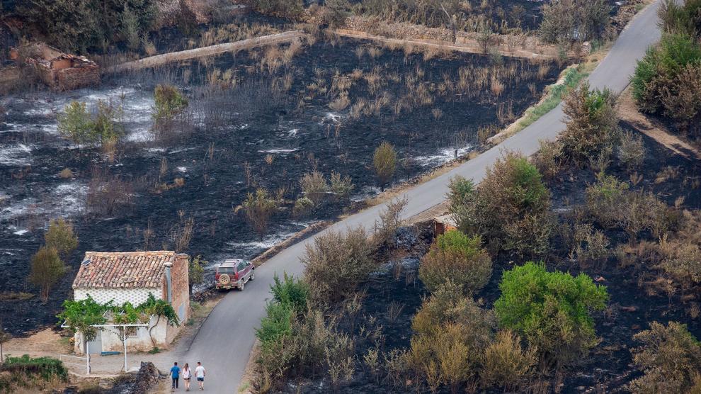 Foto del incendio en Ateca