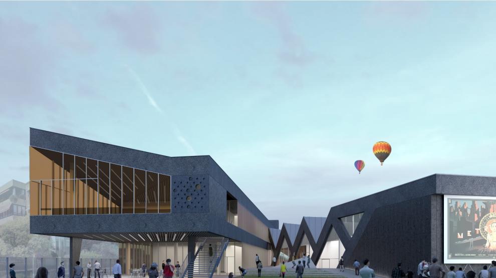 Recreación del futuro centro cívico Hispanidad, que se ubicará en la calle de Nuestra Señora de los Ángeles.