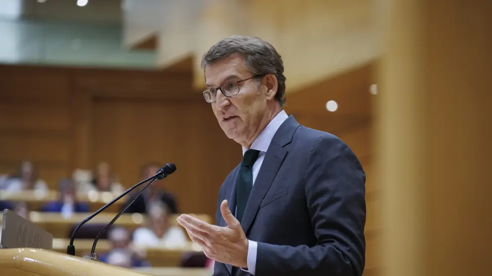 Núñez Feijóo durante su intervención.