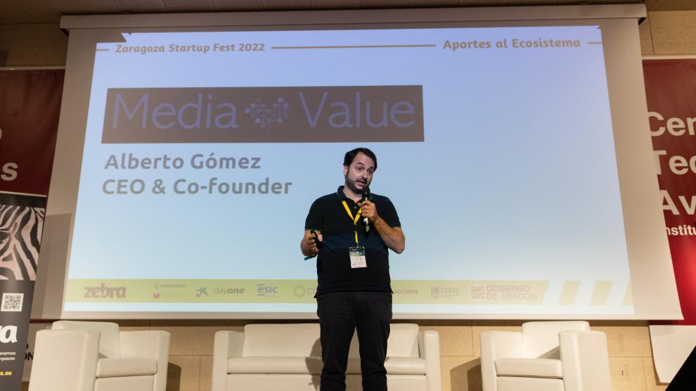 Alberto Gómez, de Media Value, explica su proyecto.