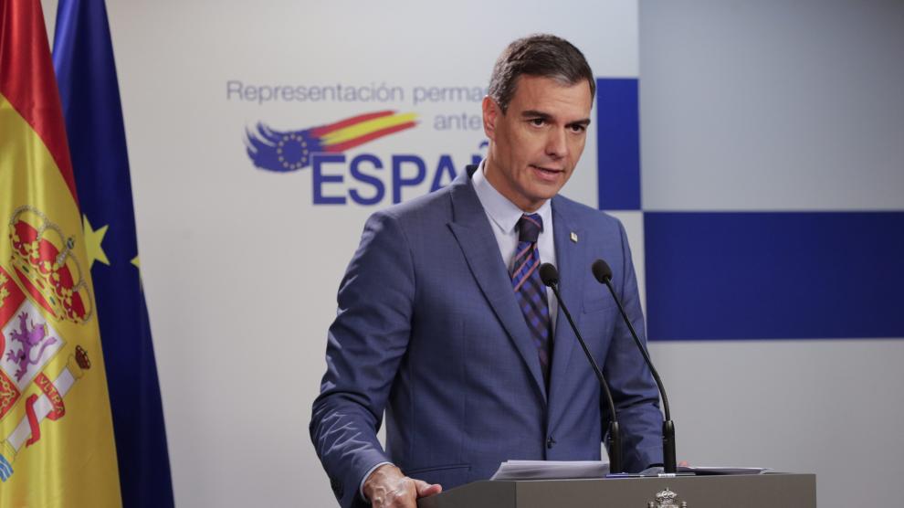 Pedro Sánchez, este viernes en Bruselas.