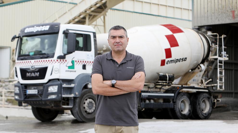 Carlos Pérez es el gerente de la empresa de áridos y construcción Emipesa, de Mora de Rubielos.