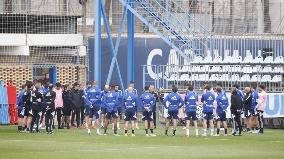 Entrenamiento del Real Zaragoza con el nuevo entrenador Fran Escribá