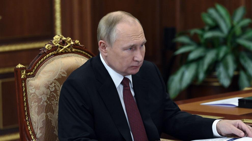 El presidente ruso Vladímir Putin en Moscú hoy.