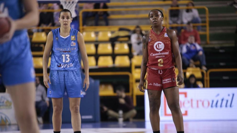 Imani Tate, jugadora del Casademont Zaragoza, en el partido de este sábado.