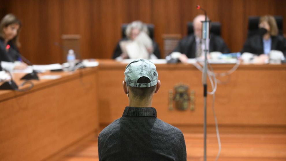 El acusado, durante el juicio celebrado en la Audiencia de Zaragoza.