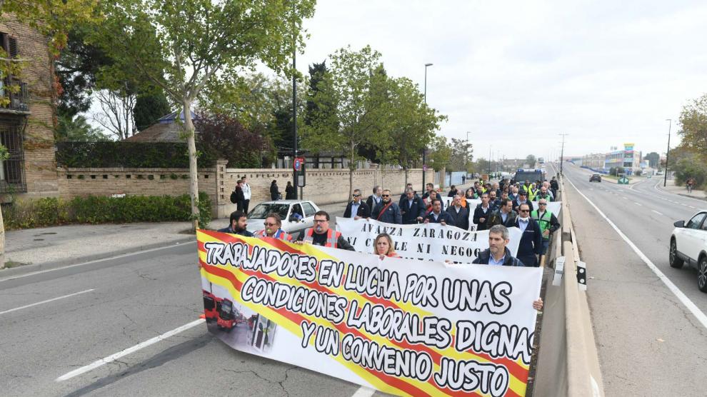 Manifestación de trabajadores de Avanza, este lunes, 14 de noviembre de 2022.