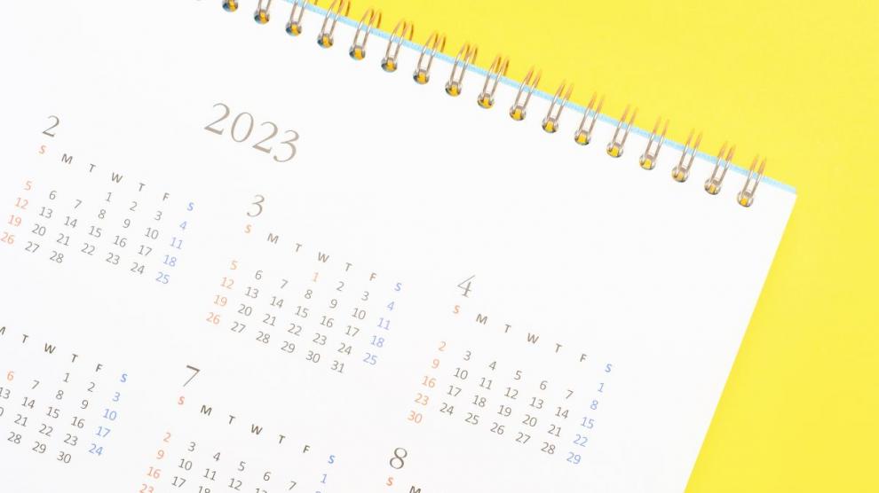 Calendario laboral para el año 2023.